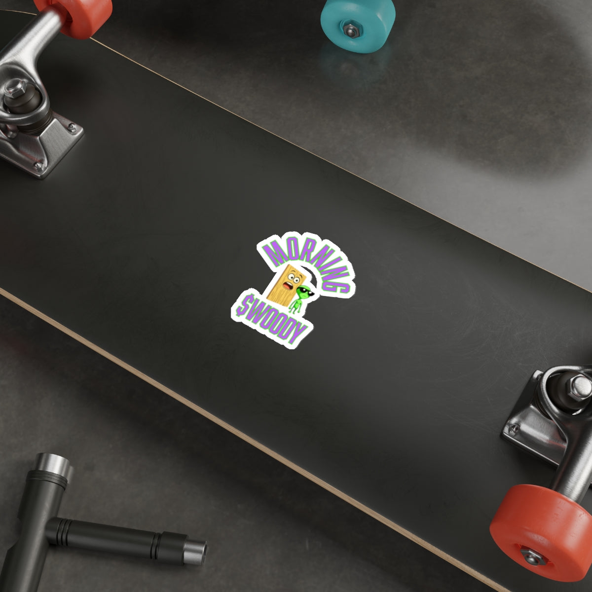 Morning $WOODY Die-Cut water resistant stickers