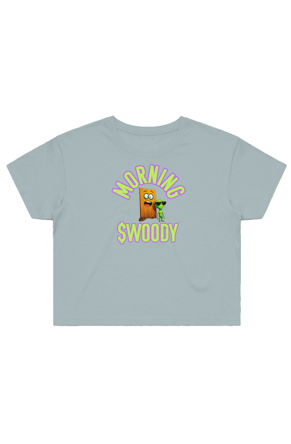 Women's Morning $WOODY crop tee