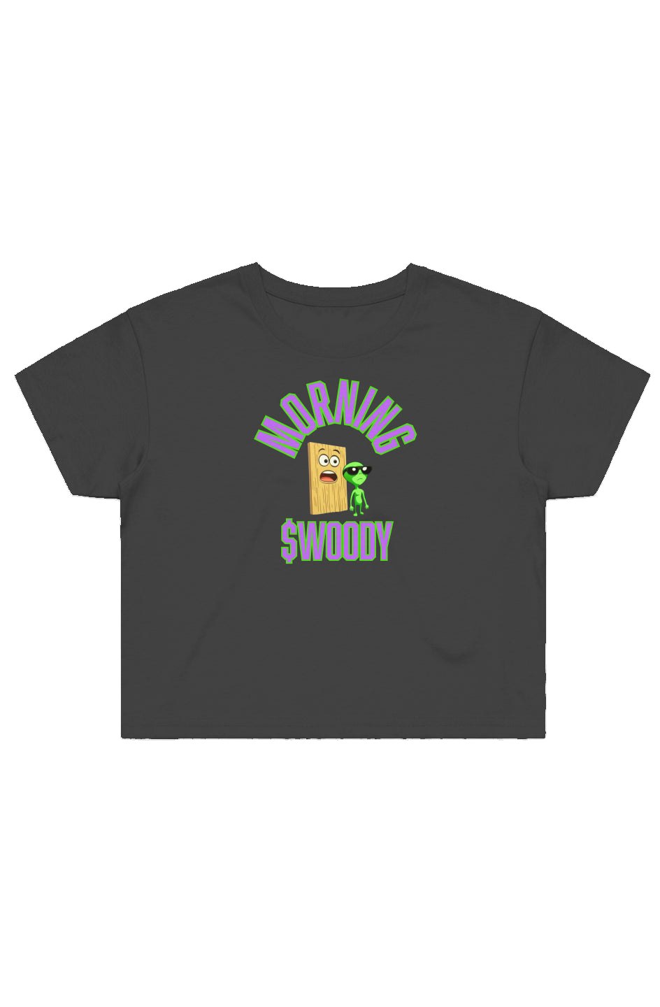 Women's Morning $WOODY Street Crop Tee