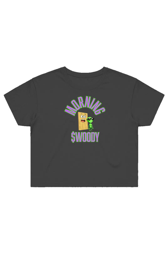 Women's Morning $WOODY Street Crop Tee