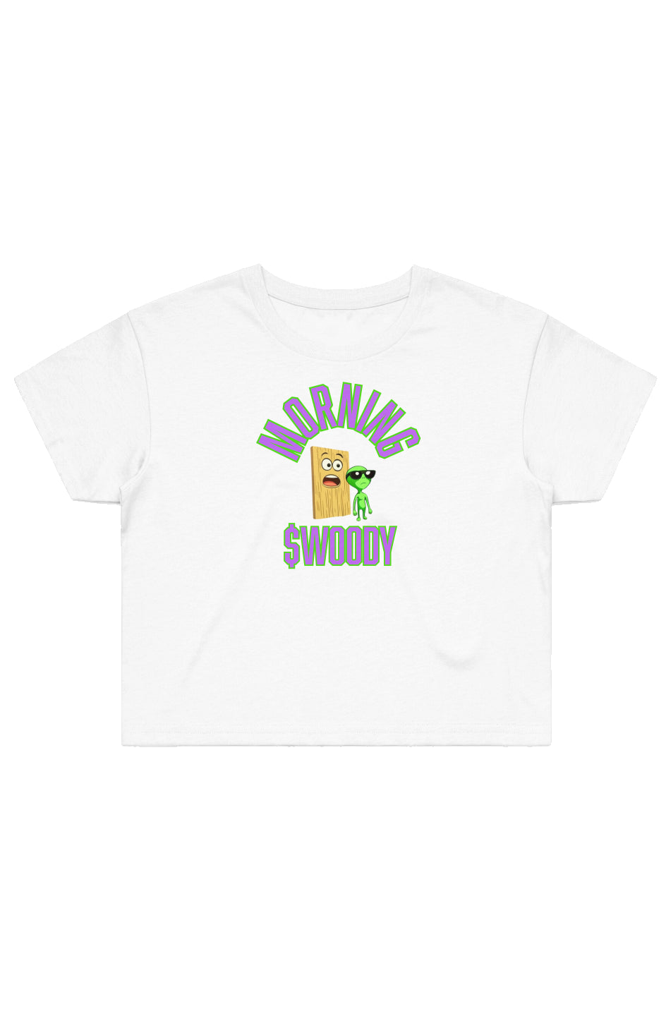 Women's Morning $WOODY Street Crop Tee