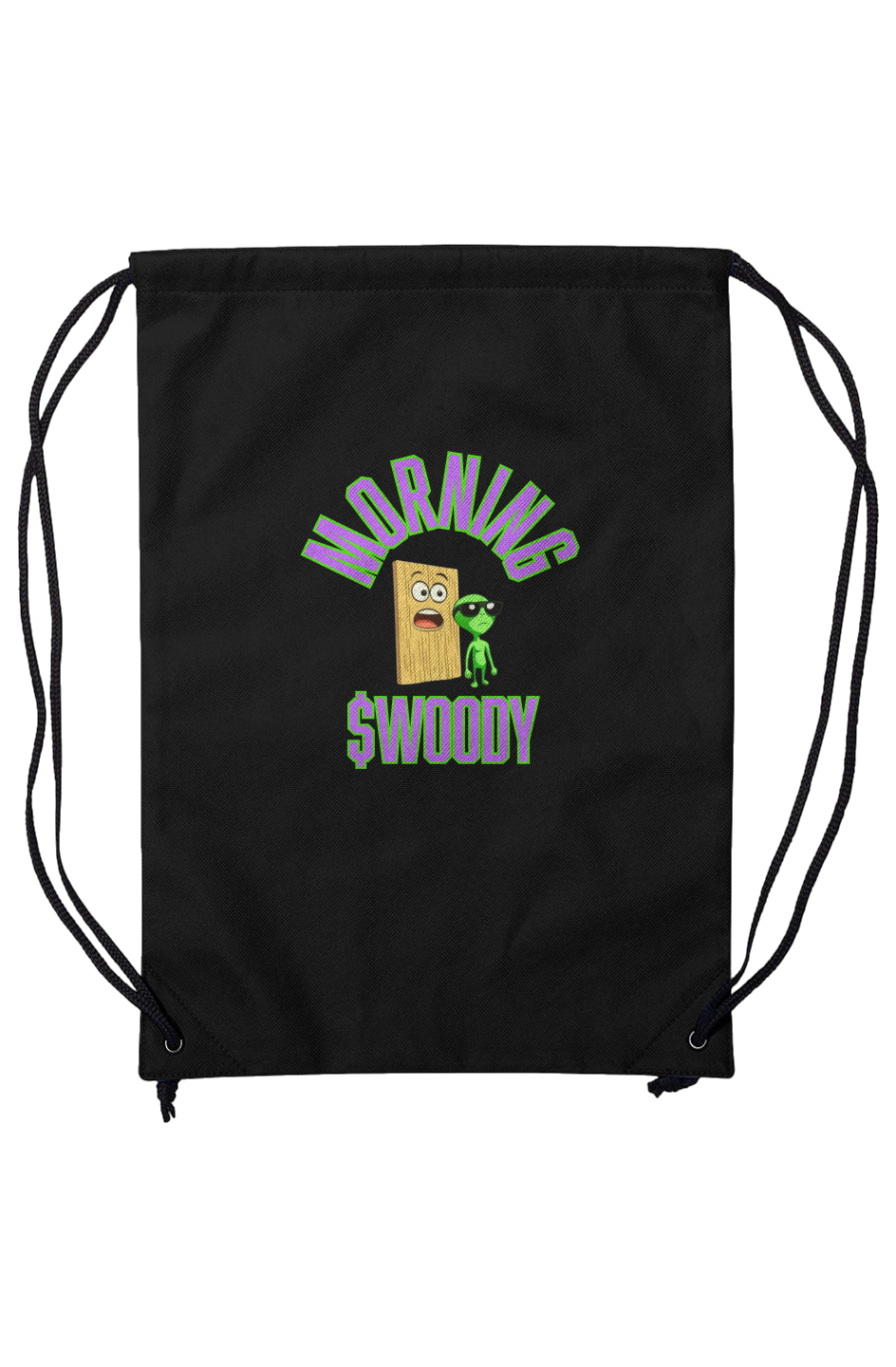 Morning $WOODY Non-Woven Drawstring Backpack