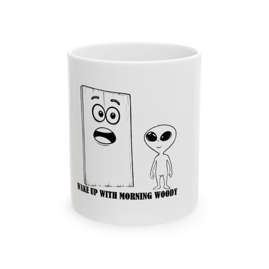 Wake Up With Morning WOODY Ceramic Mug