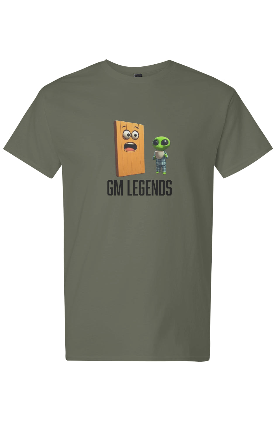GM legends men's tee black letters 