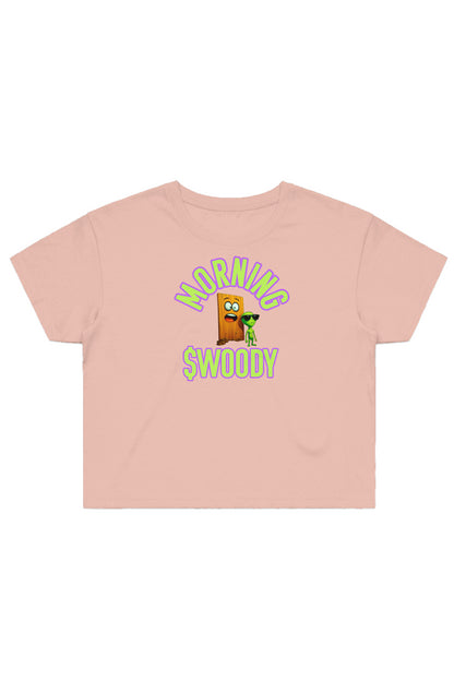 Women's Morning $WOODY crop tee